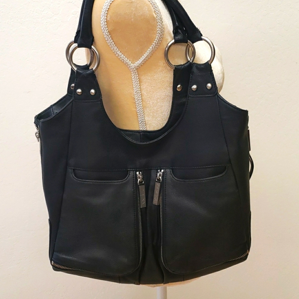 Perlina bag black leather